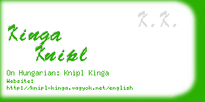 kinga knipl business card